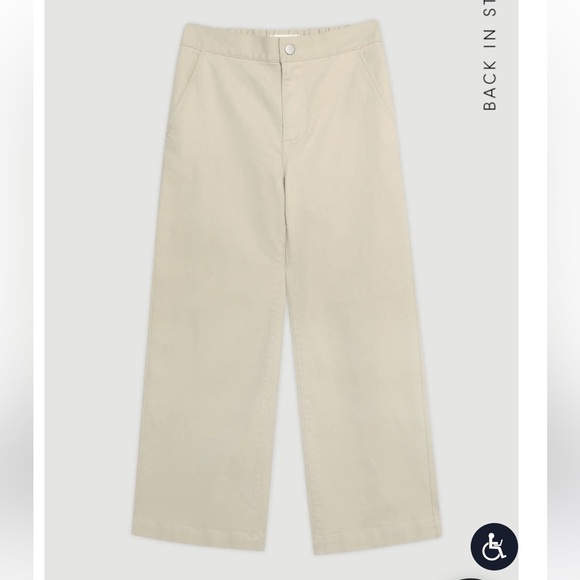 Wide leg twill cropped pants from oak and fort - Picture 1 of 4